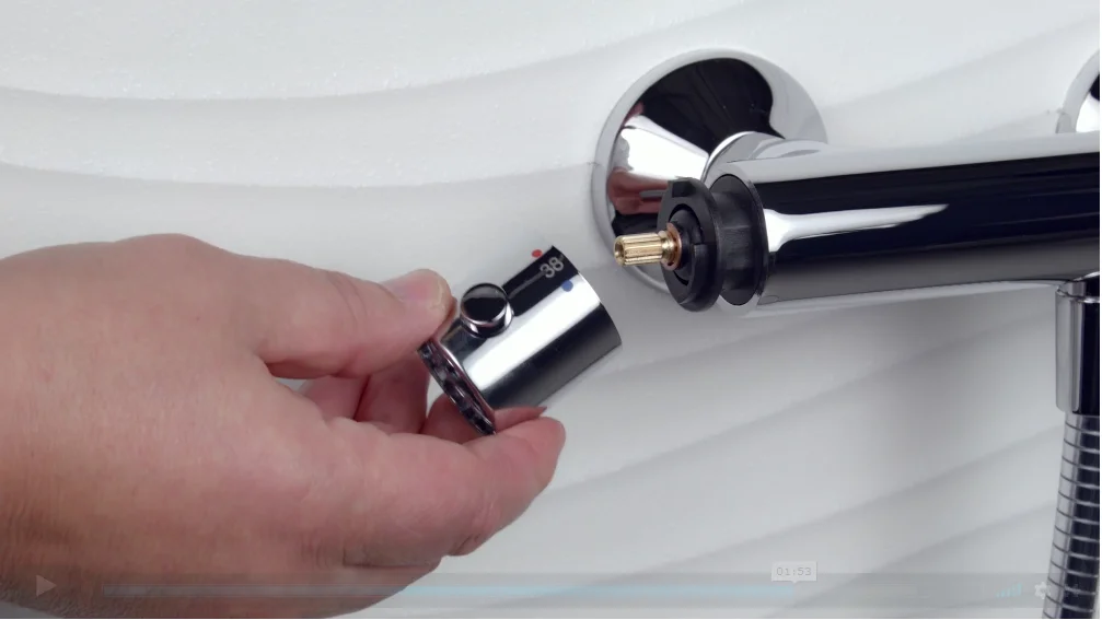 HANSAUNITA Shower model servicing cartridge adjusting water temperature